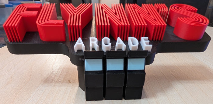 TRON: Flynn's Arcade - Desk Paper Weight/Novelty Pop Art - Red, Black, White, Blue - 16 x 7.5 x 6 cm