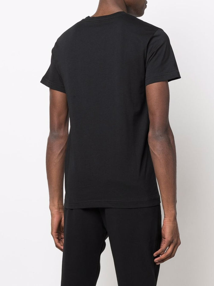 VERSACE V-Emblem T-Shirt Black - MAISONDEFASHION.COM