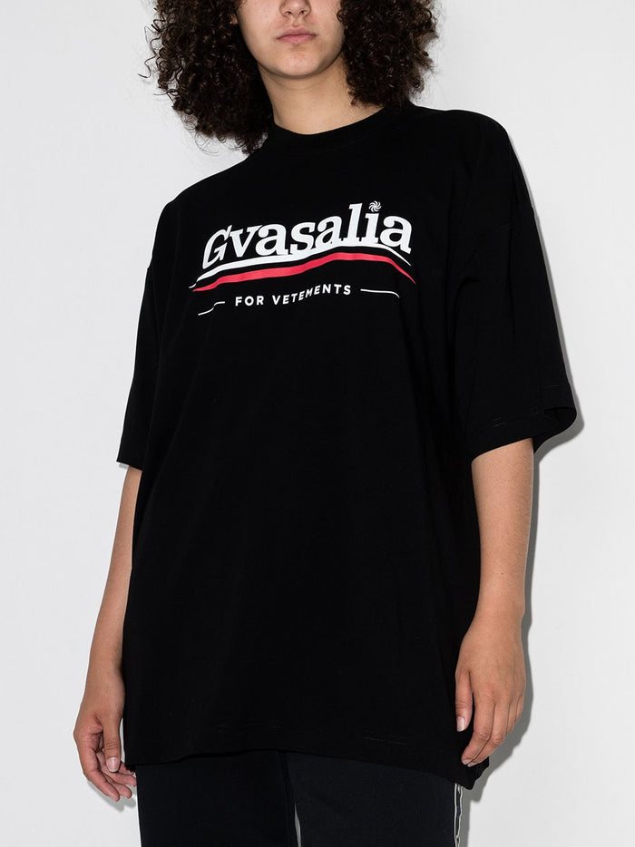 VETEMENTS Gvasalia for Vetements print T-shirt Black - MAISONDEFASHION.COM
