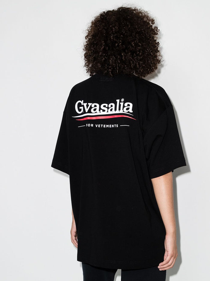 VETEMENTS Gvasalia for Vetements print T-shirt Black - MAISONDEFASHION.COM