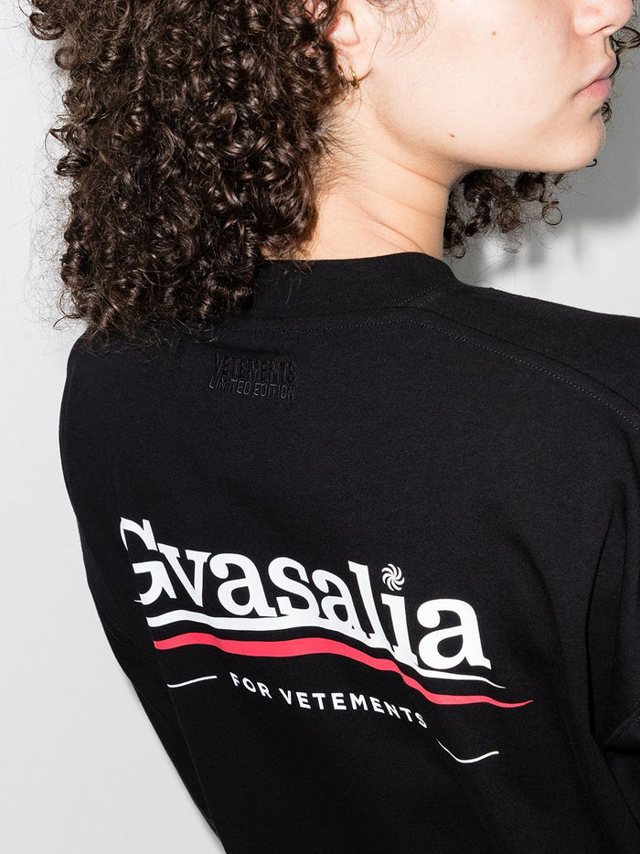 VETEMENTS Gvasalia for Vetements print T-shirt Black - MAISONDEFASHION.COM