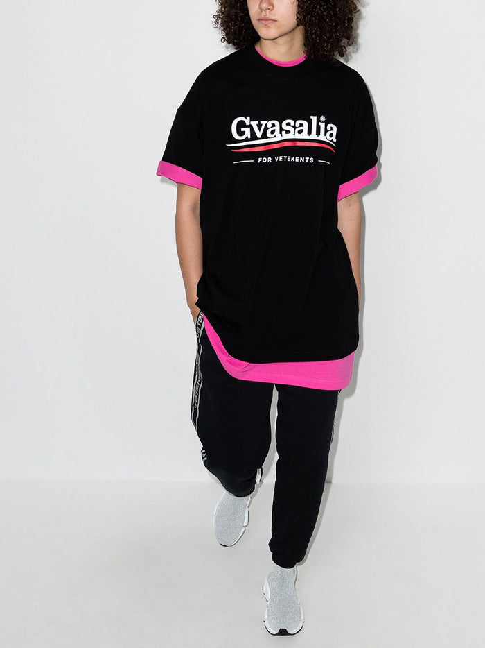 VETEMENTS Gvasalia for Vetements print T-shirt Black - MAISONDEFASHION.COM