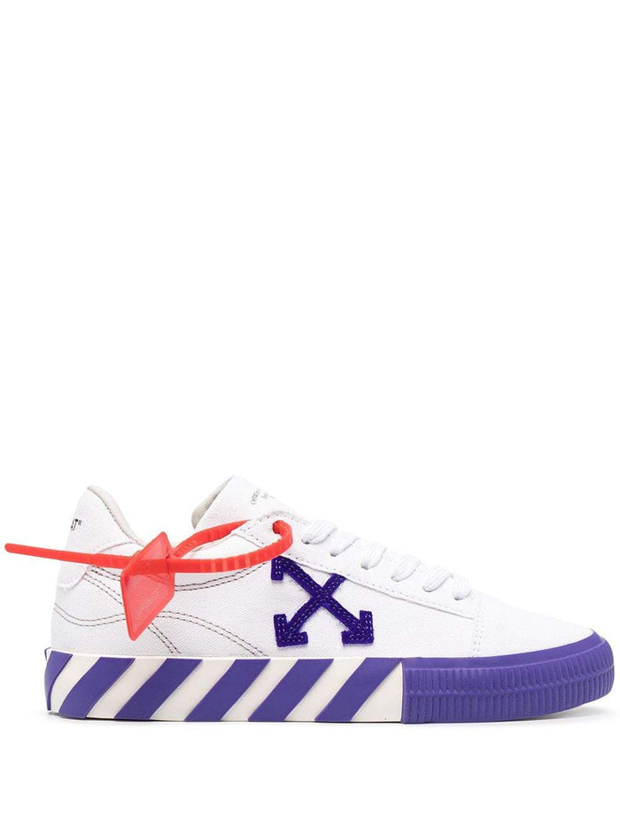 OFF-WHITE WOMEN New Arrow Low Vulcanized Sneakers White/Violet - MAISONDEFASHION.COM