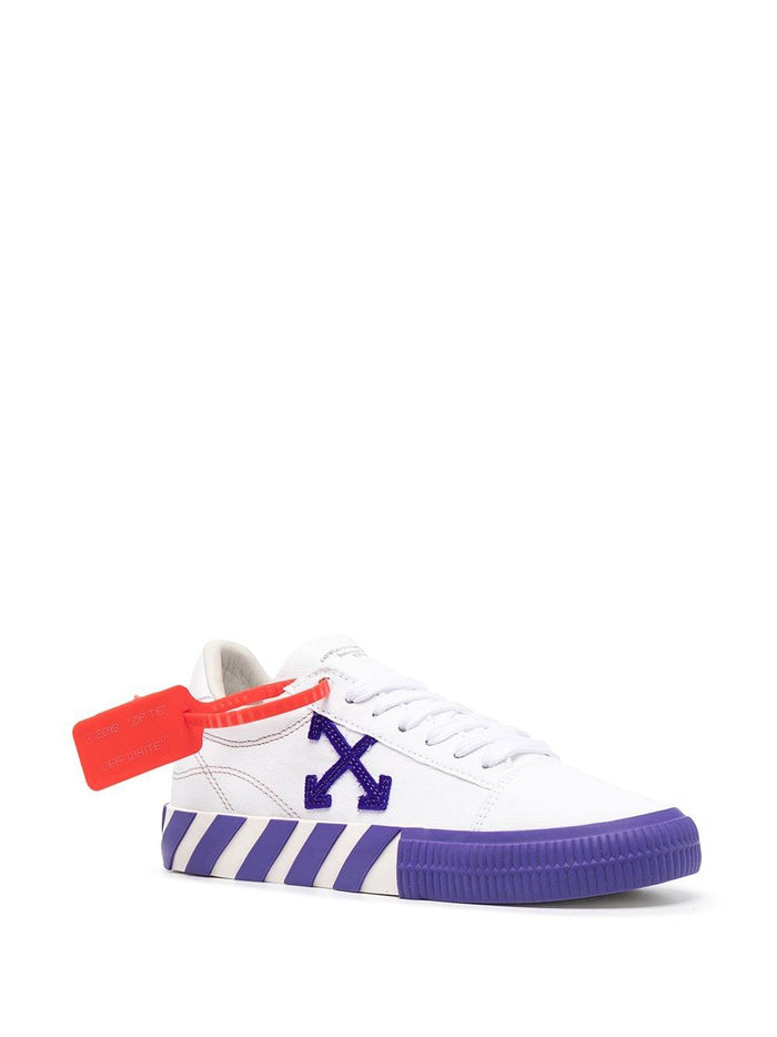 OFF-WHITE WOMEN New Arrow Low Vulcanized Sneakers White/Violet - MAISONDEFASHION.COM