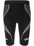 Off-White Women's Logo Print Panelled Cycling Shorts Black - Maison De Fashion
